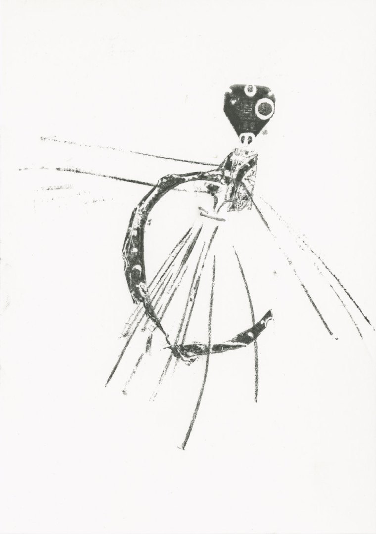 Almost like an insect with a very curved body.